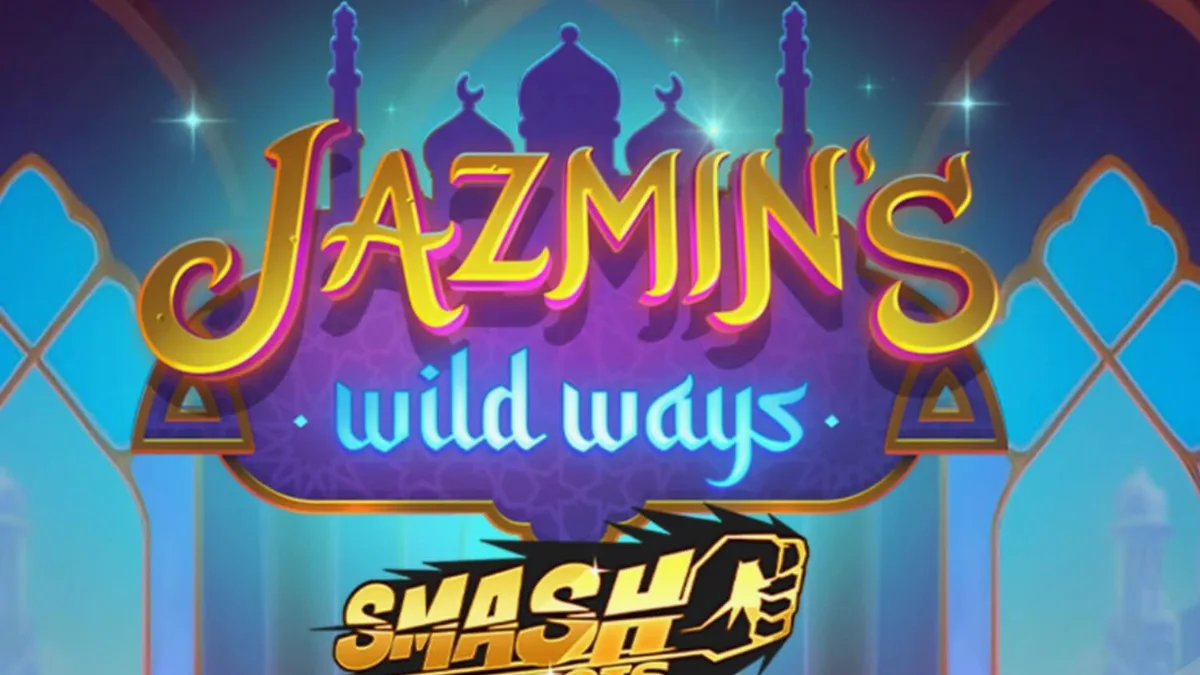 Tampilan visual slot Jazmin’s Wild Ways Smash Pots dengan nuansa Arabian dan simbol permata