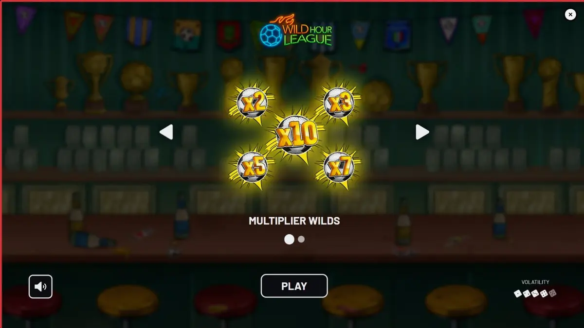 Tampilan antarmuka permainan slot Wild Hour League pada perangkat seluler